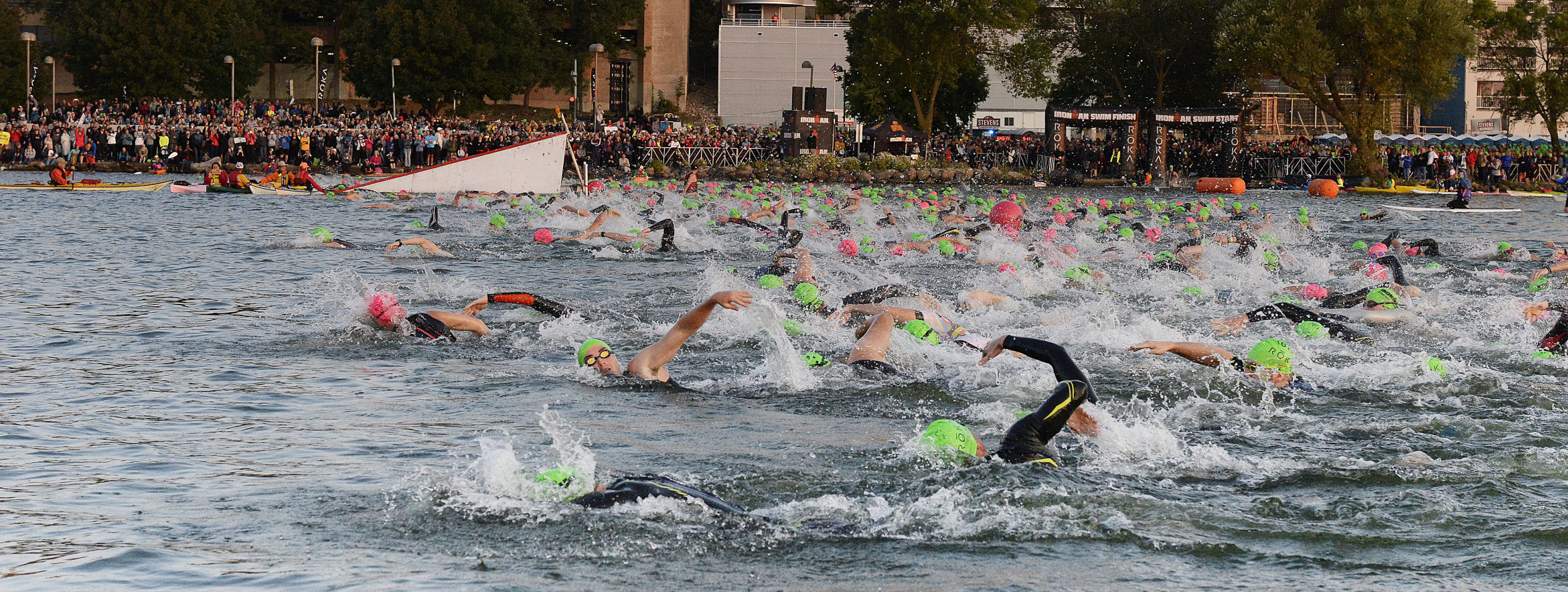 Swimmers start IRONMAN Wisconsin